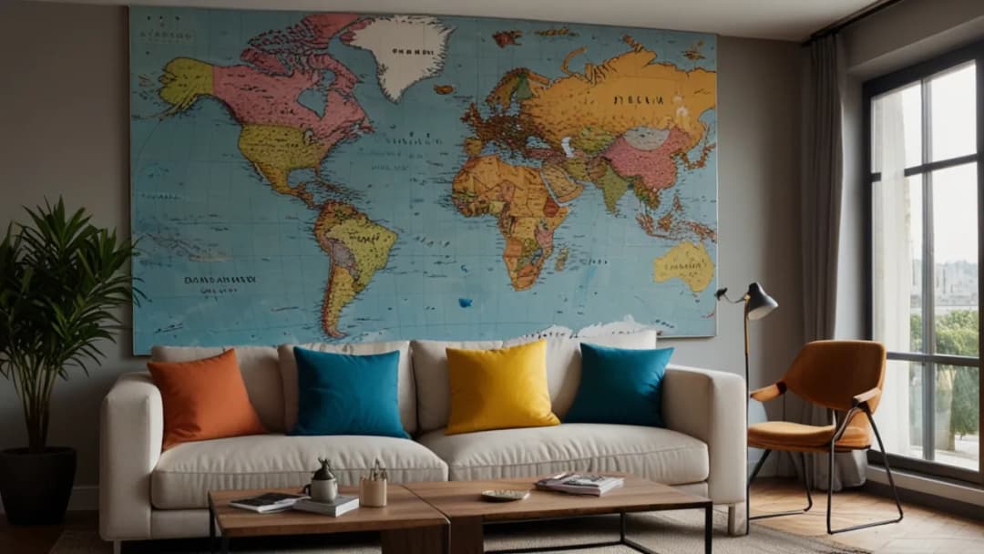 Czy mapa świata do zaznaczania miejsc odmieni Twoje wnętrze?