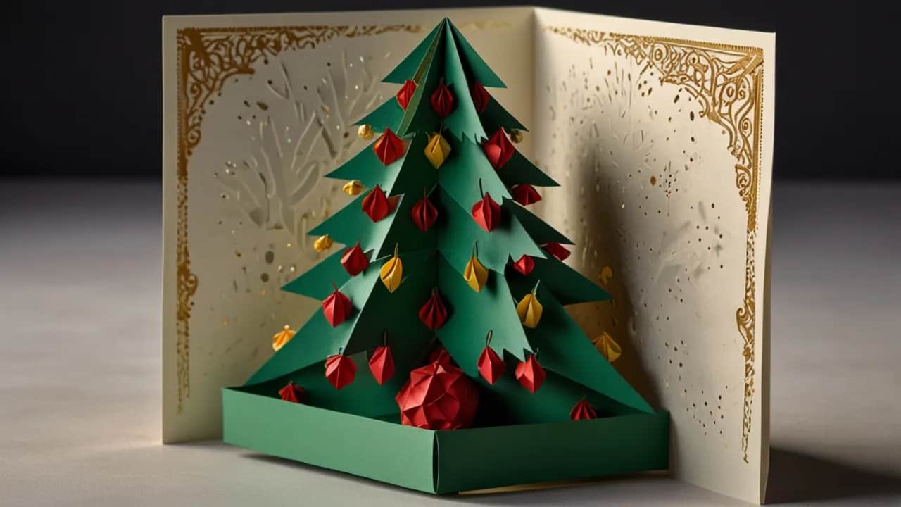 Jak zrobić kartkę w kształcie choinki: prosty tutorial krok po kroku