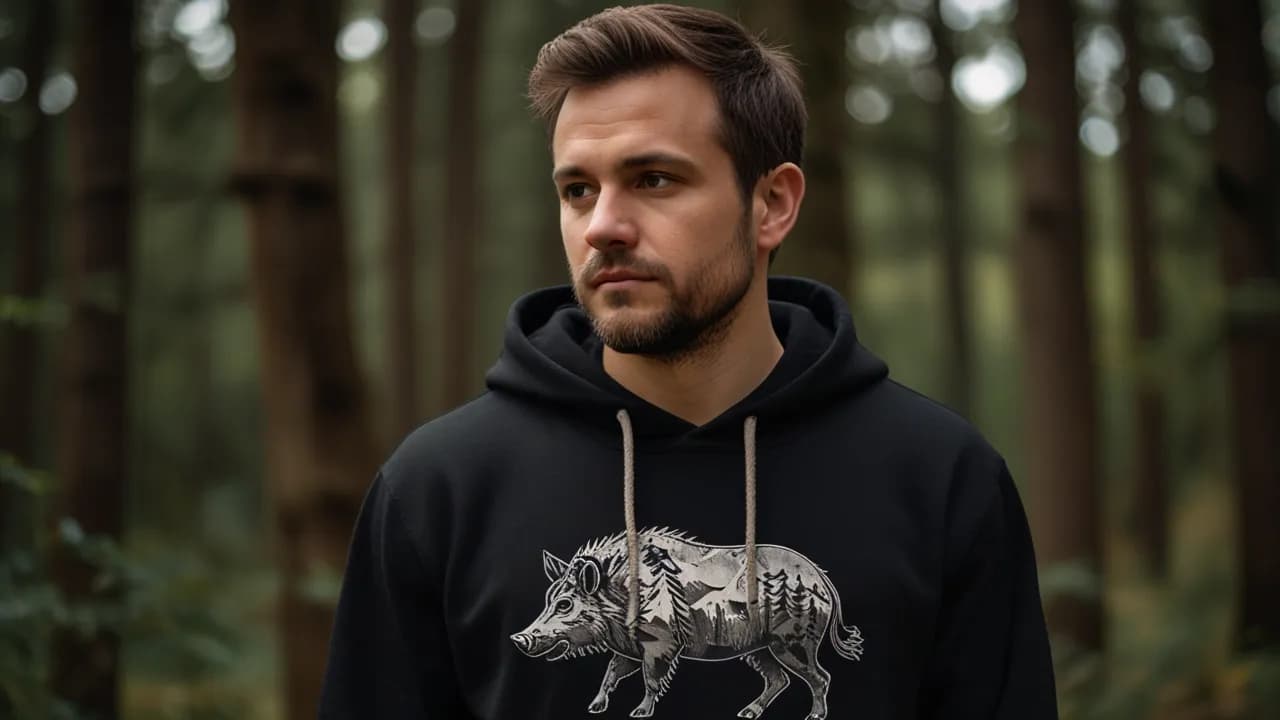 Dlaczego dzik jest trendy? Oto świat bluz męskich z motywami!