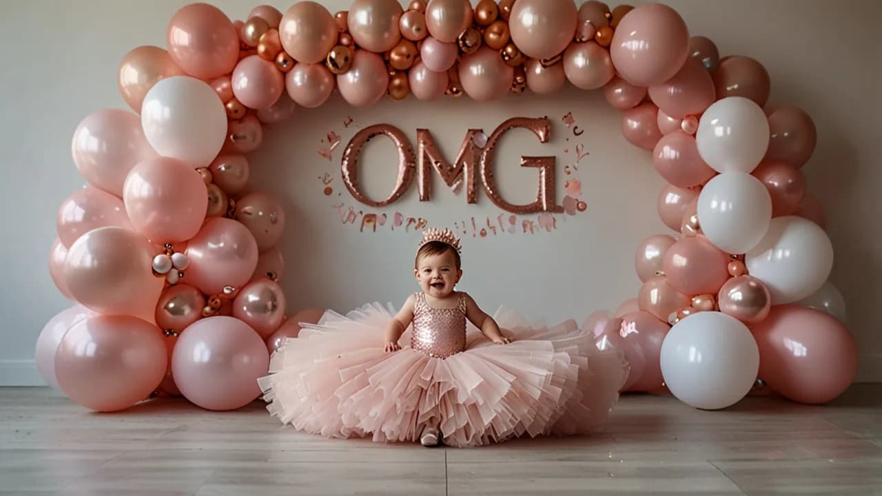 Roczek dziewczynki w stylowym body Ale szok mam już rok - inspiracje